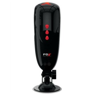 PDX Elite Dirty Talk Starter vibrating masturbator with 10 patterns, audio function and suction cup – image 2