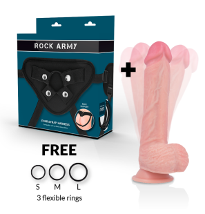 ROCK ARMY Harness mit Hawk-Rotator und Vibrator 22 cm – Bild 2
