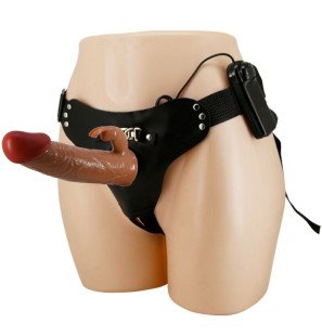 Pretty Love Marion universeel strap-on harnas met vibrerende dildo 19 cm – foto 1