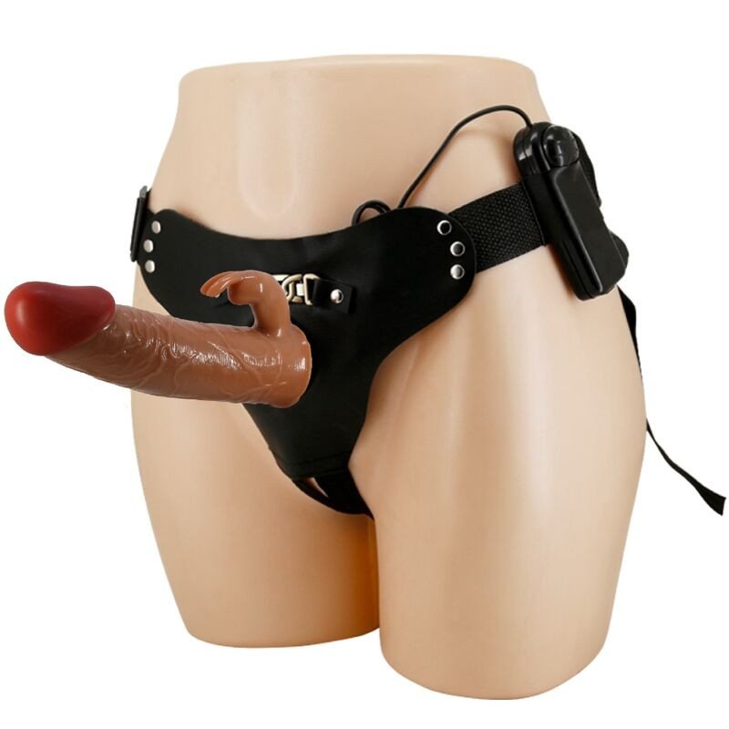 Pretty Love Marion harnais strap-on universel avec gode vibrant 19 cm – photo 1