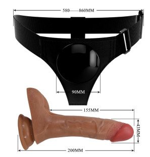 Culotte-harnais vibrante avec gode à éjaculation de 15,5 cm – photo 7