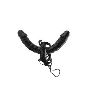 Double Delight vibrating harness for adults 15 cm – image 3
