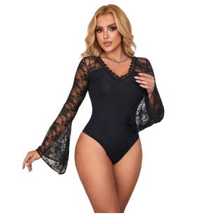 SUBBLIME floral-pattern teddy lingerie – image 1