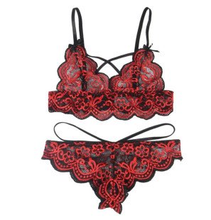 Ensemble de lingerie en dentelle deux pièces Subblime avec haut et slip – photo 5