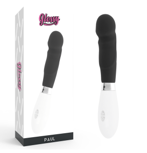 GLOSSY black vibrator, 12 cm, for targeted stimulation – image 1