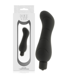 Dolce Vita siliconen G-spotvibrator zwart met formaat van 40 mm